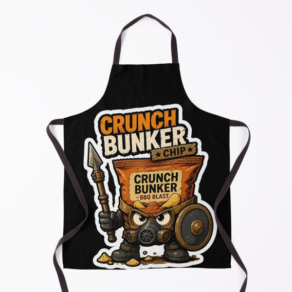 Item preview, Crunch Bunker Chip Funny Sticker | Wasteland Potato Chip Survivor designed and sold by Snackwave Ninety.