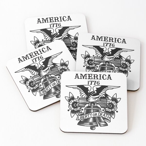 Item preview, 250 Years Democracy July 4th  250 USA Eagle Liberty Bell Traditional Tattoo Don’t Tread On Me Design designed and sold by BlueLineLAX.