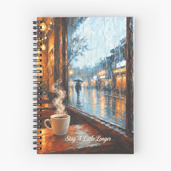 Item preview, Cozy Rainy Cafe Poster Vintage Painterly Wall Art Print designed and sold by Mahilis.