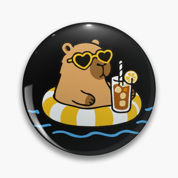 Item preview, Sipping Capy - Summer Capybara Tea Sticker Pack Tee designed and sold by RedStreamStudio.
