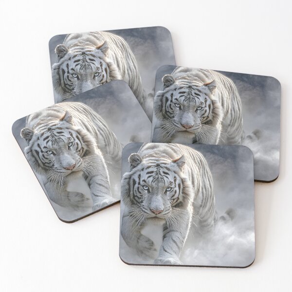 Item preview, Majestic White Tiger Walking Through Misty Landscape designed and sold by Artessie.