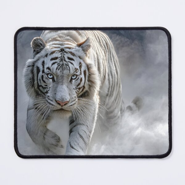 Item preview, Majestic White Tiger Walking Through Misty Landscape designed and sold by Artessie.
