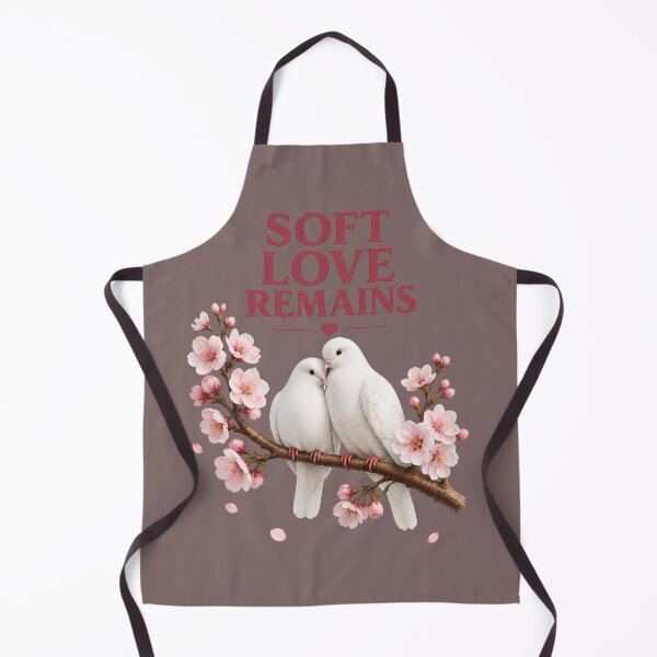 Item preview, Soft Love Remains, Romantic Dove Aesthetic Quote Design designed and sold by JagrDesigns.
