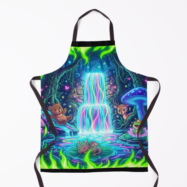 Item preview, Funny Kids Anime Nature Green Neon Flame Frame Cute Cartoon Forest Design designed and sold by DervoTeck2767.