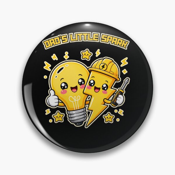 Item preview, Dad's Little Spark Cute Kawaii Light Bulb and Lightning Electrician Kid Gift Design designed and sold by HiPatti.