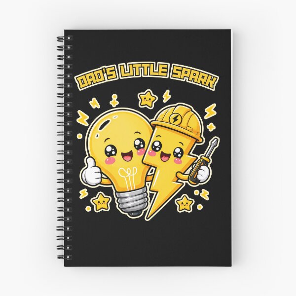 Item preview, Dad's Little Spark Cute Kawaii Light Bulb and Lightning Electrician Kid Gift Design designed and sold by HiPatti.