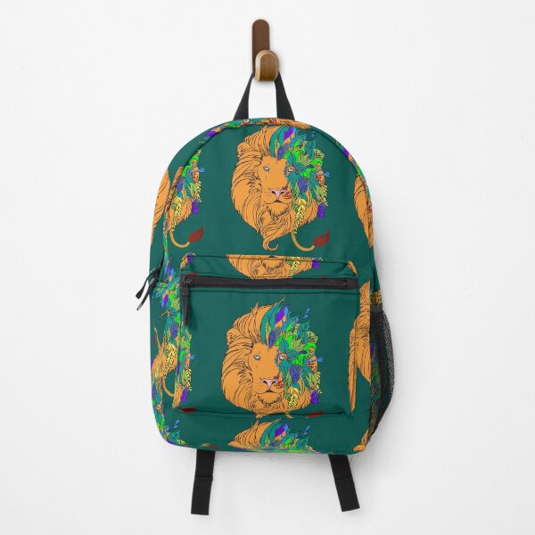 Artikelvorschau, Floral Lion Head Art - Colorful Nature King Illustration  Boho Jungle Animal Design entworfen und verkauft von LunaPrintCo.