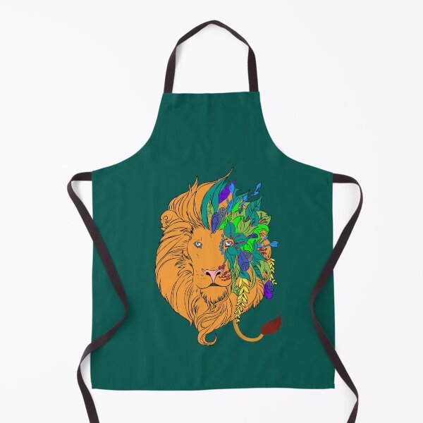 Artikelvorschau, Floral Lion Head Art - Colorful Nature King Illustration Boho Jungle Animal Design entworfen und verkauft von LunaPrintCo.