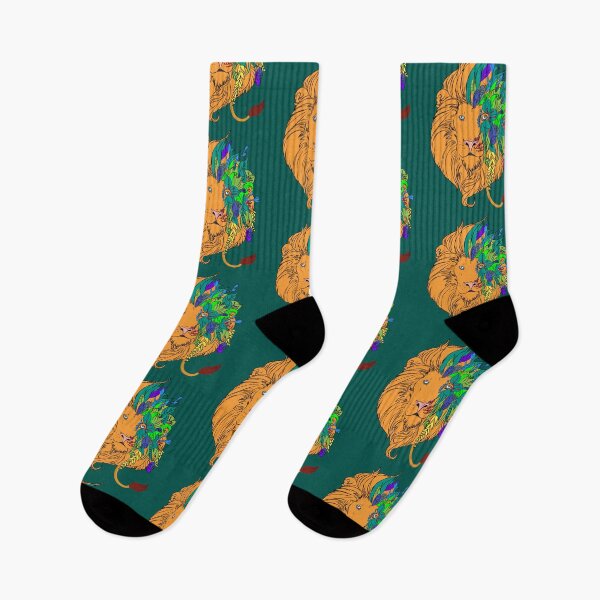 Item preview, Floral Lion Head Art - Colorful Nature King Illustration Boho Jungle Animal Design designed and sold by LunaPrintCo.