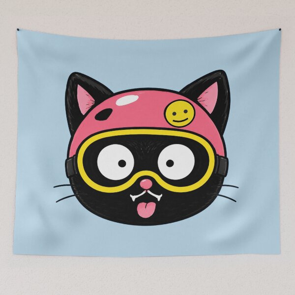 Item preview, Crazy Helmet Cat Sticker designed and sold by Jankes88.