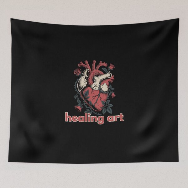 Item preview, Bold gothic anatomical healing art botanical heart designed and sold by DreamersDNArt.