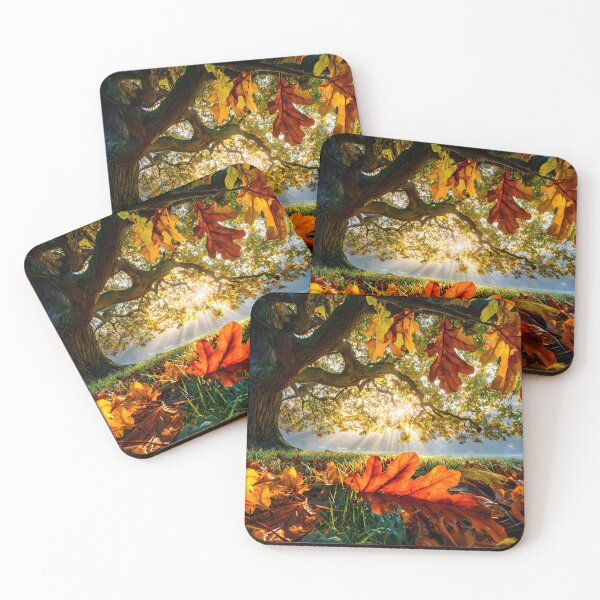 Item preview, Majestic Autumn Tree with Golden Leaves and Light designed and sold by Artessie.