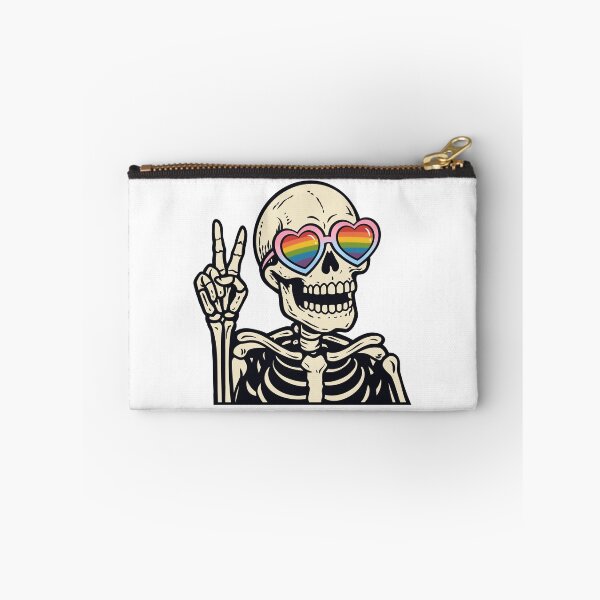 Item preview, Retro Skeleton Rainbow Heart Glasses Pride designed and sold by Anne97s.