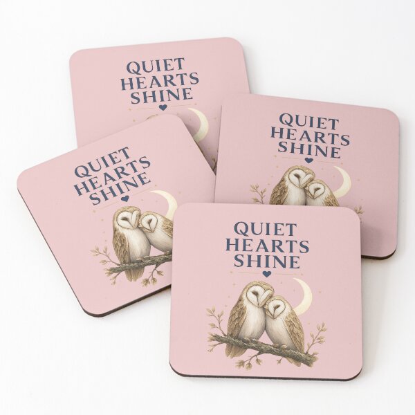 Item preview, Quiet Hearts Shine, Romantic Owl Moonlight Aesthetic Design designed and sold by JagrDesigns.