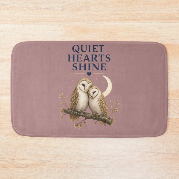 Item preview, Quiet Hearts Shine, Romantic Owl Moonlight Aesthetic Design designed and sold by JagrDesigns.