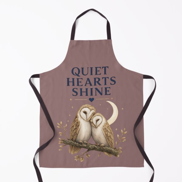 Item preview, Quiet Hearts Shine, Romantic Owl Moonlight Aesthetic Design designed and sold by JagrDesigns.