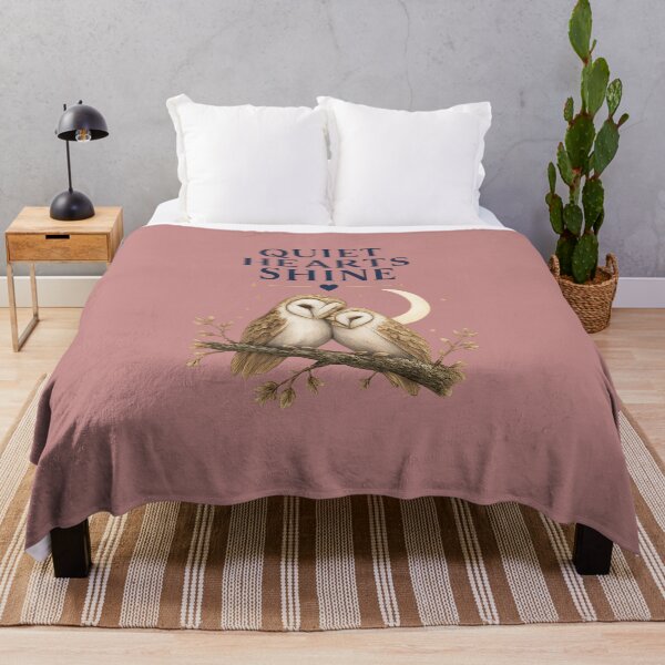 Item preview, Quiet Hearts Shine, Romantic Owl Moonlight Aesthetic Design designed and sold by JagrDesigns.