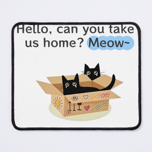 Item preview, Sad Black Cats in a Box Asking for a Home designed and sold by HezeOtakuArt.