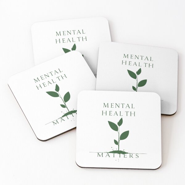 Item preview, Mental Health Matters Minimalist Green Plant Growth designed and sold by NeonSketch Lab.