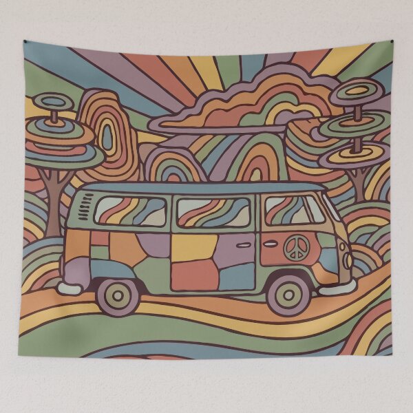 Item preview, Psychedelic Retro Road Trip designed and sold by Catzura.