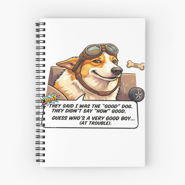 Item preview, Corgi Pilot Very Good Boy At Trouble Sticker designed and sold by ExploreAura Studio.