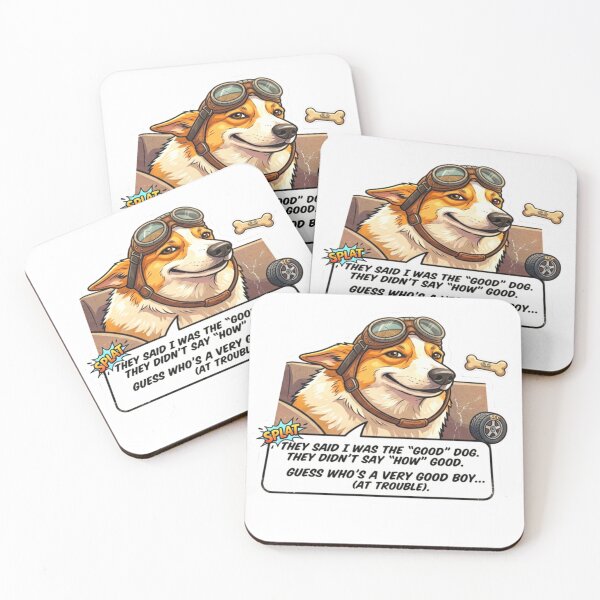 Item preview, Corgi Pilot Very Good Boy At Trouble Sticker designed and sold by ExploreAura Studio.
