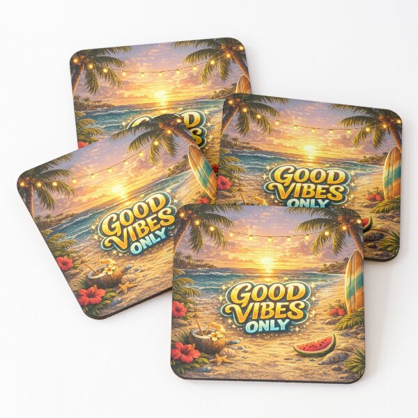 Item preview, Good Vibes Only Tropical Beach Sunset designed and sold by AONLINE  .