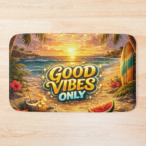 Item preview, Good Vibes Only Tropical Beach Sunset designed and sold by AONLINE  .