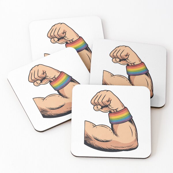 Item preview, Flexing Muscle Rainbow Wristband Pride Power designed and sold by Anne97s.