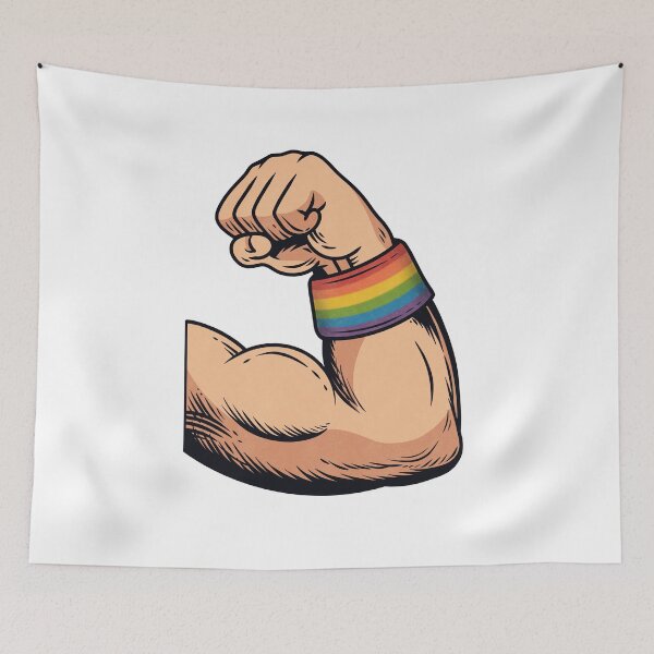 Item preview, Flexing Muscle Rainbow Wristband Pride Power designed and sold by Anne97s.