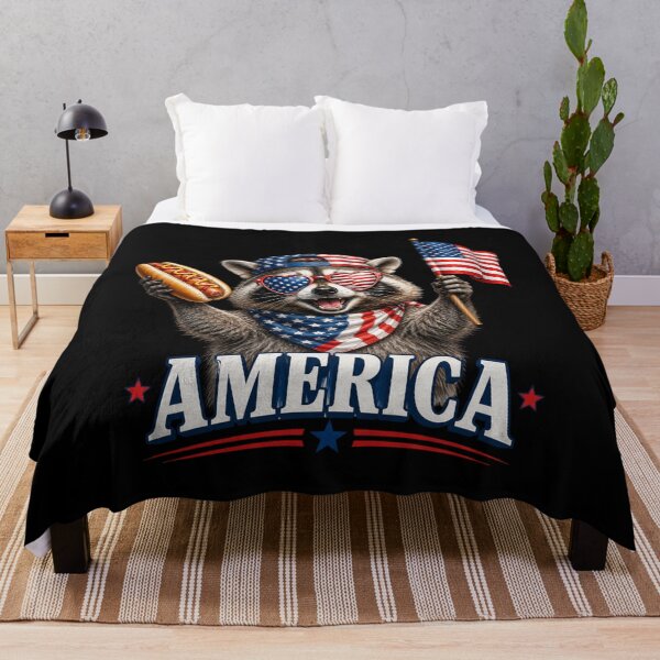 Item preview, America Patriotic Raccoon American Flag Hot Dog Patriot Celebration designed and sold by FormalDehyena.