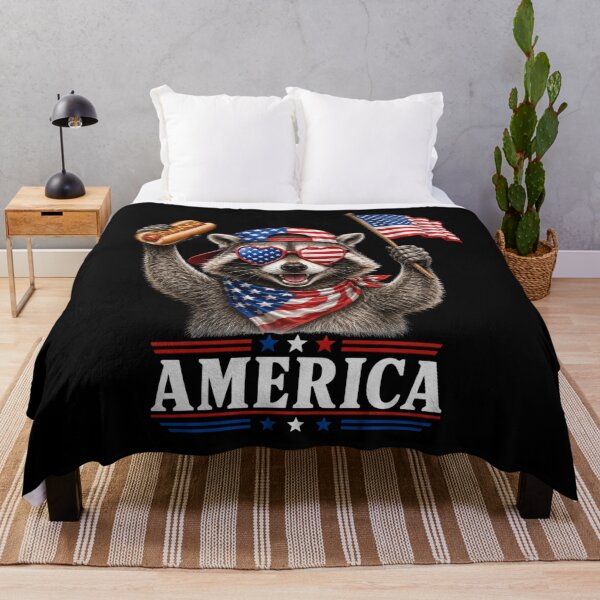 Item preview, America Patriotic Raccoon Hot Dog USA Flag Celebration designed and sold by FormalDehyena.