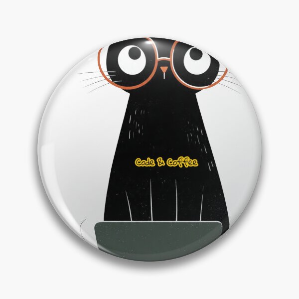 Item preview, Cute Cat Coder Code and Coffee Programmer Design designed and sold by QutteshopLM .