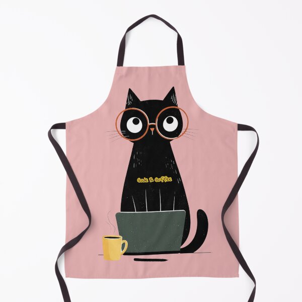 Item preview, Cute Cat Coder Code and Coffee Programmer Design designed and sold by QutteshopLM .