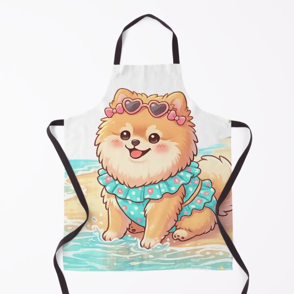Item preview, Cute Beach Pomeranian Summer Kawaii Dog Aesthetic designed and sold by josflo12.