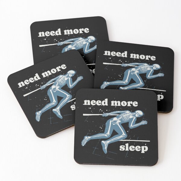 Item preview, Need More Sleep, Funny Tired Skeleton designed and sold by Vintagemashup.