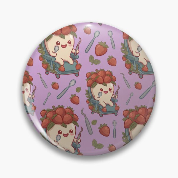 Item preview, Berrizzy Kawaii Strawberry Dental Lavender Pattern designed and sold by PippityShop.