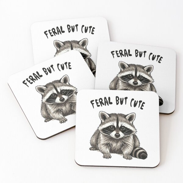 Item preview, Feral But Cute Raccoon Animal Lover designed and sold by petalandarmour.
