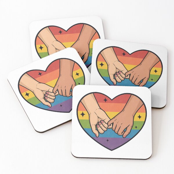 Item preview, Pinky Promise Rainbow Heart Pride Love designed and sold by Anne97s.