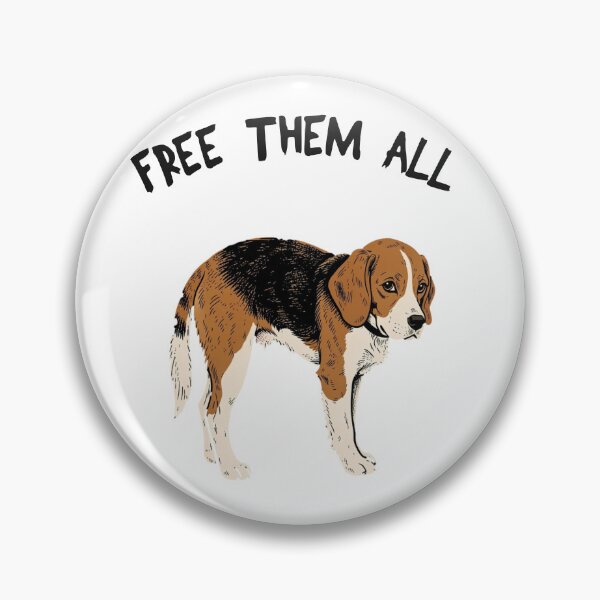 Item preview, Free Them All Against Animal Testing Beagles designed and sold by petalandarmour.