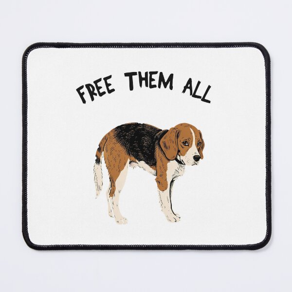 Item preview, Free Them All Against Animal Testing Beagles designed and sold by petalandarmour.