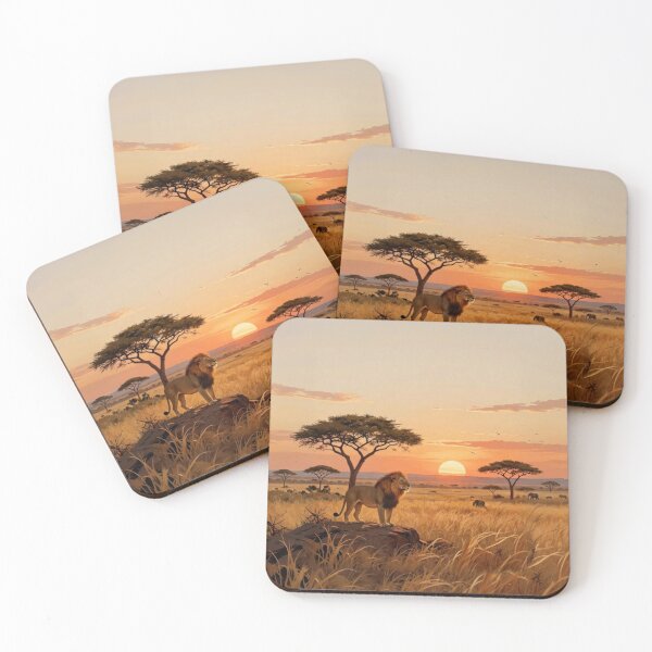 Item preview, Safari Lion King Inspired Wildlife Sunset African Savanna Nature Design designed and sold by DervoTeck2767.