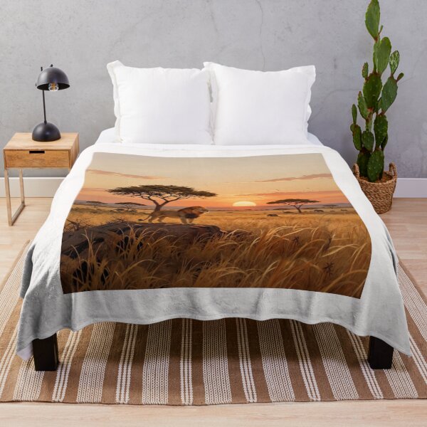 Artikelvorschau, Safari Lion King Inspired Wildlife Sunset African Savanna Nature Design entworfen und verkauft von DervoTeck2767.