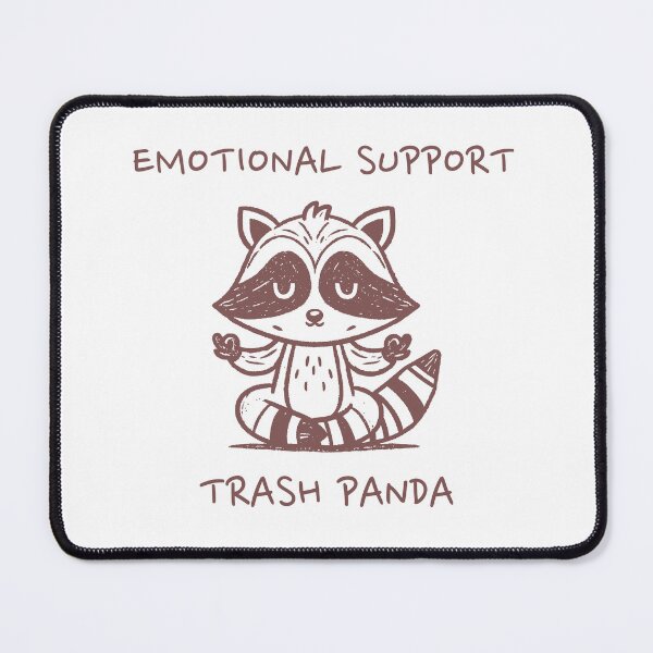 Item preview, Emotional Support Trash Panda | Meditating Raccoon designed and sold by Trade Secret Apparel.