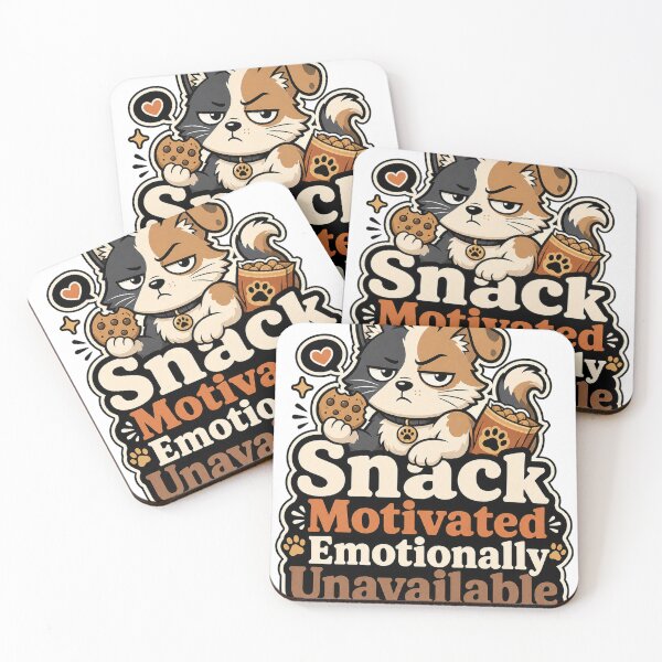Item preview, Emotionally Unavailable Snack Motivated Dog Cat Shirt designed and sold by oddpawstudio.