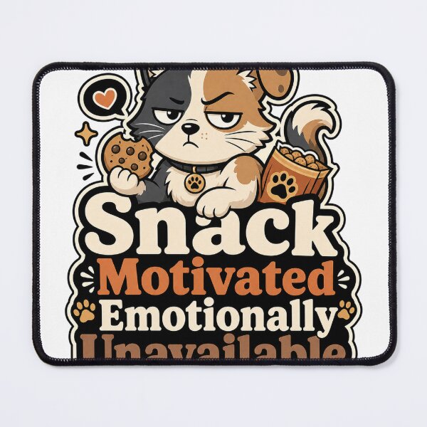 Item preview, Emotionally Unavailable Snack Motivated Dog Cat Shirt designed and sold by oddpawstudio.