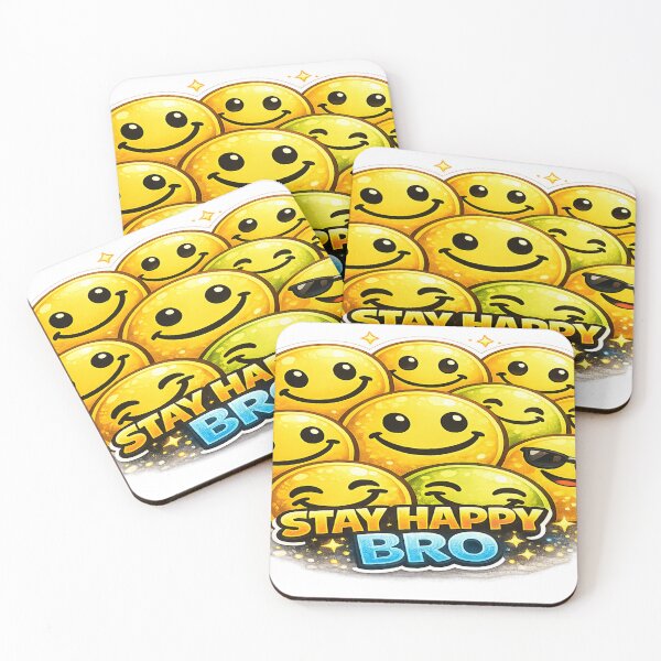 Item preview, Stay Happy Bro Colorful Smiley Faces Positive designed and sold by AONLINE  .