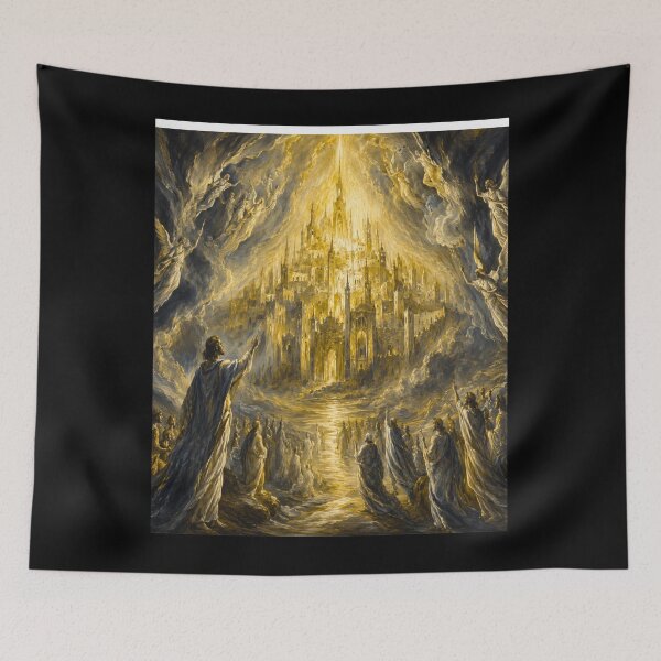 Item preview, Golden Heavenly City Art Print | El Greco Inspired Christian designed and sold by Obinne.