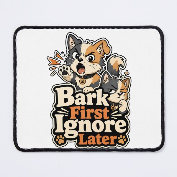 Item preview, Bark First Ignore Later Dog Cat Shirt designed and sold by oddpawstudio.