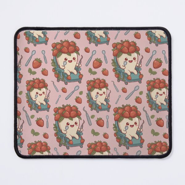 Item preview, Berrizzy Kawaii Strawberry Dental Pastel Pink Pattern designed and sold by PippityShop.